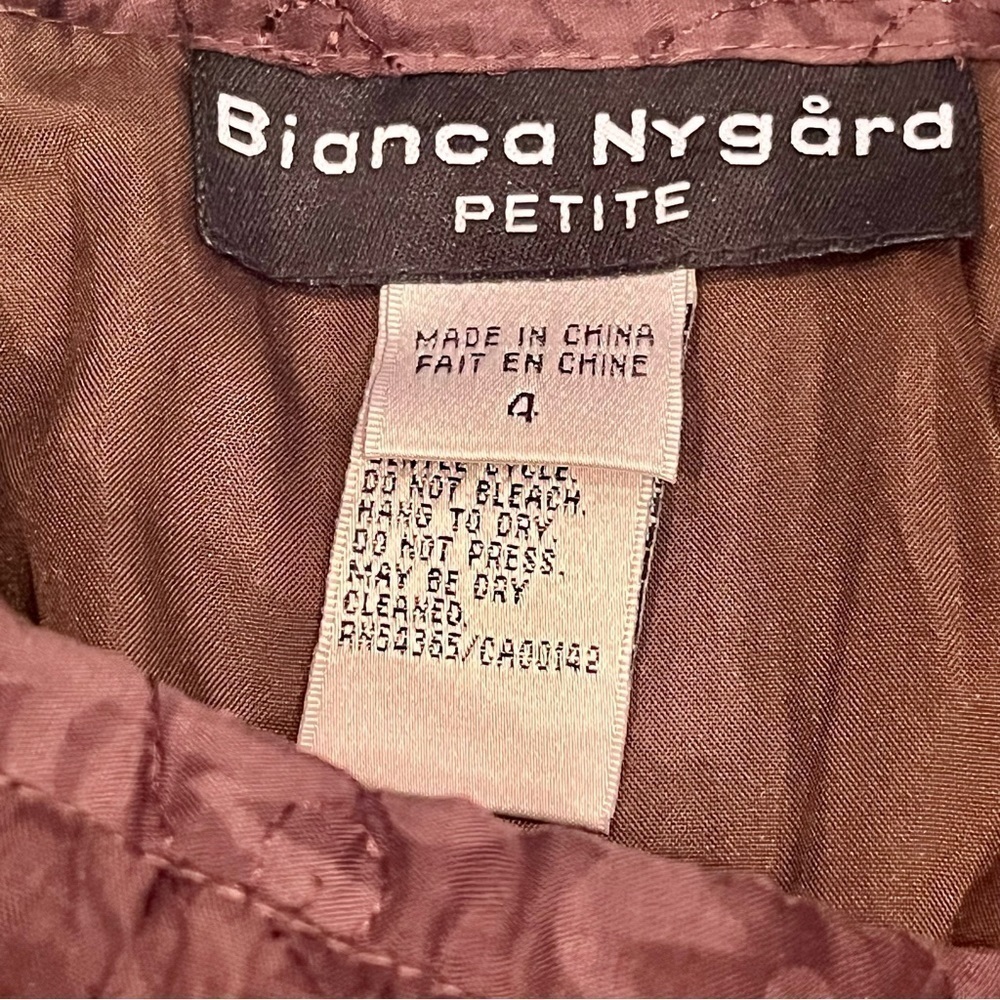 NWOT Bianca Nygard Petite Boho Crimped Fabric Peasant Midi Skirt Size 4P Brown - Picture 6 of 6